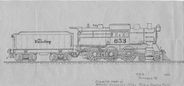 Reading #653 locomotive