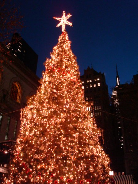 Bryant Park Christmas tree